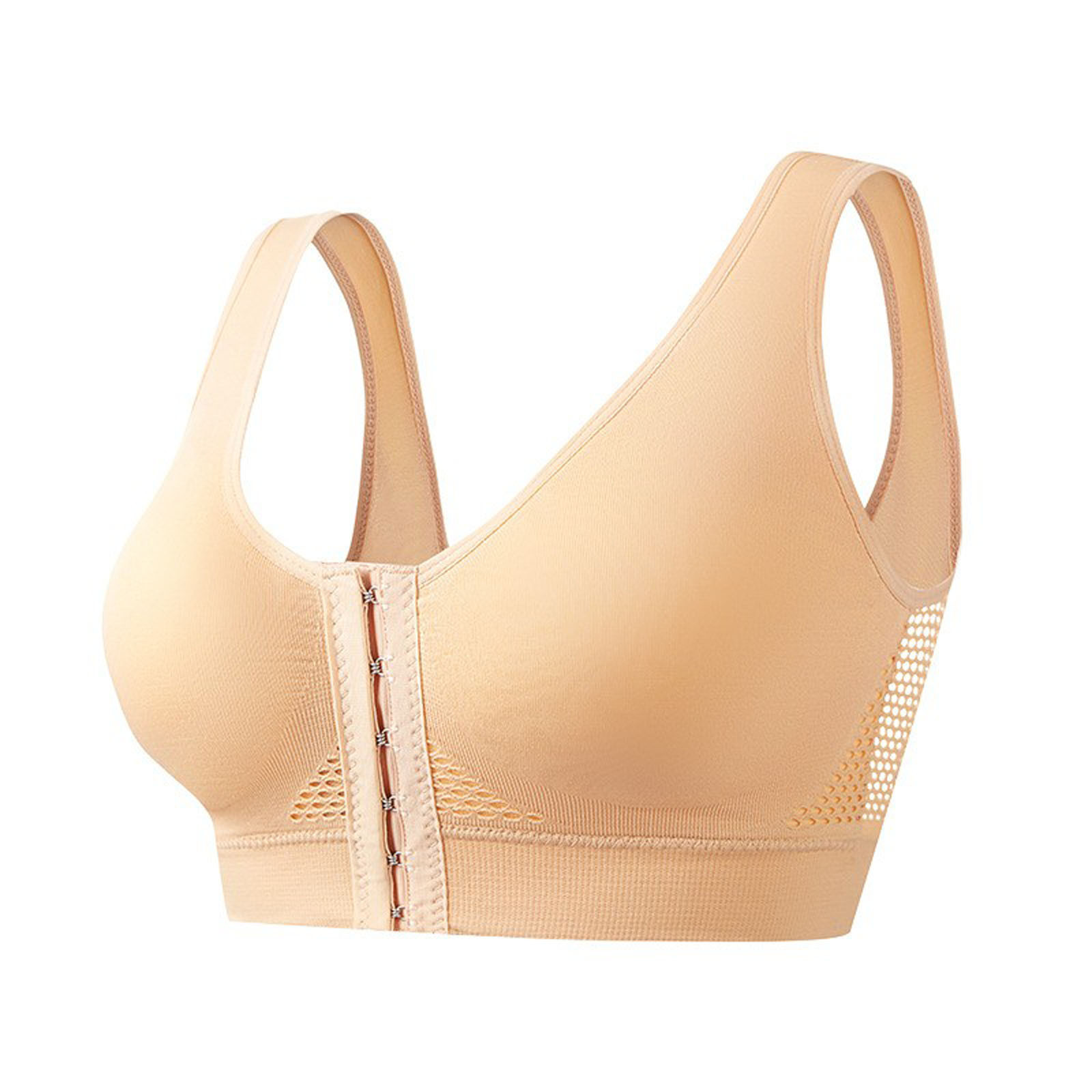 Generic Full-Freedom Front Closure Bra, Perfect Wireless Cotton Sleep Bras for Women
